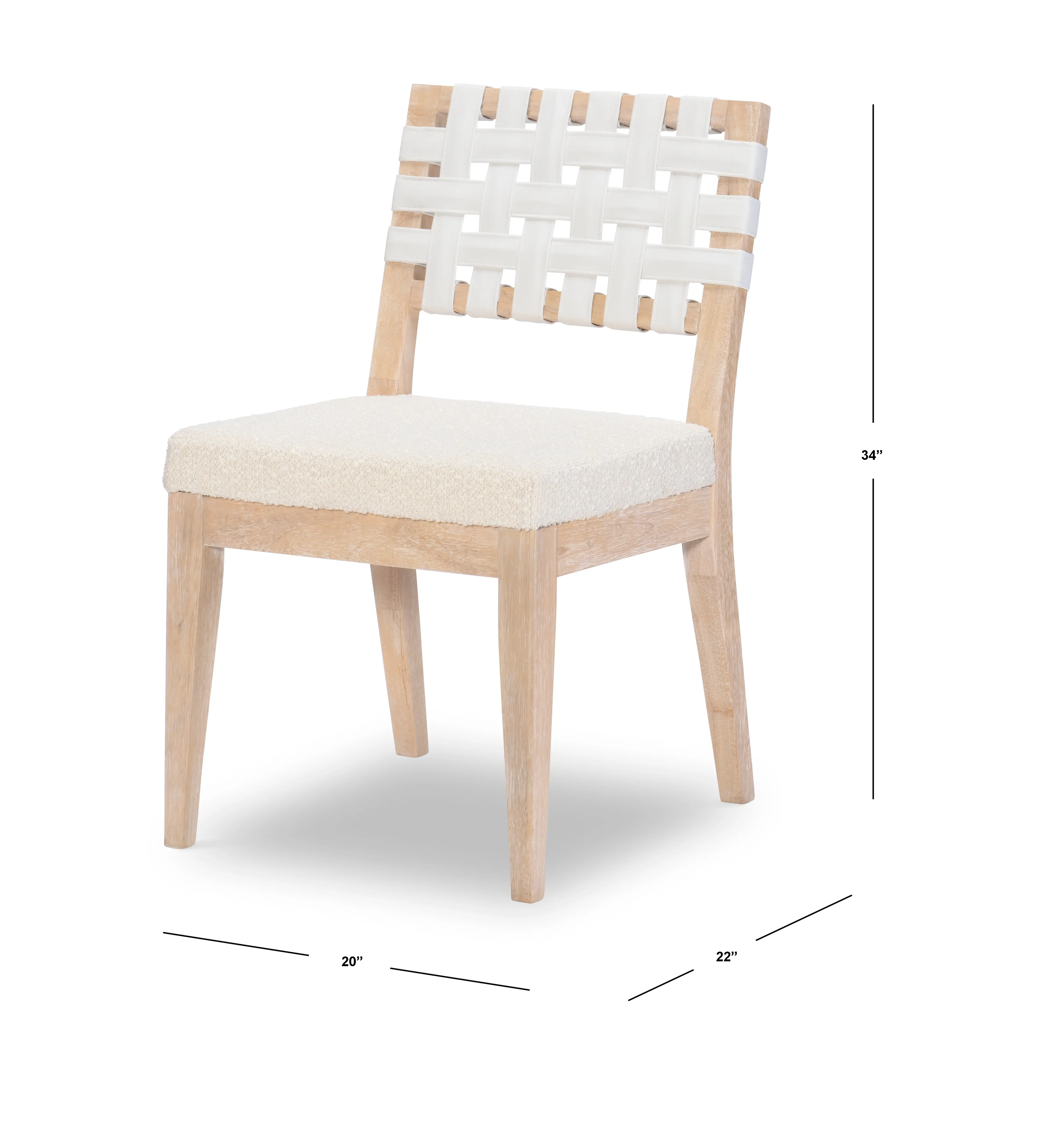 Biscayne Natural Pearl and Linen Dining Chair-4