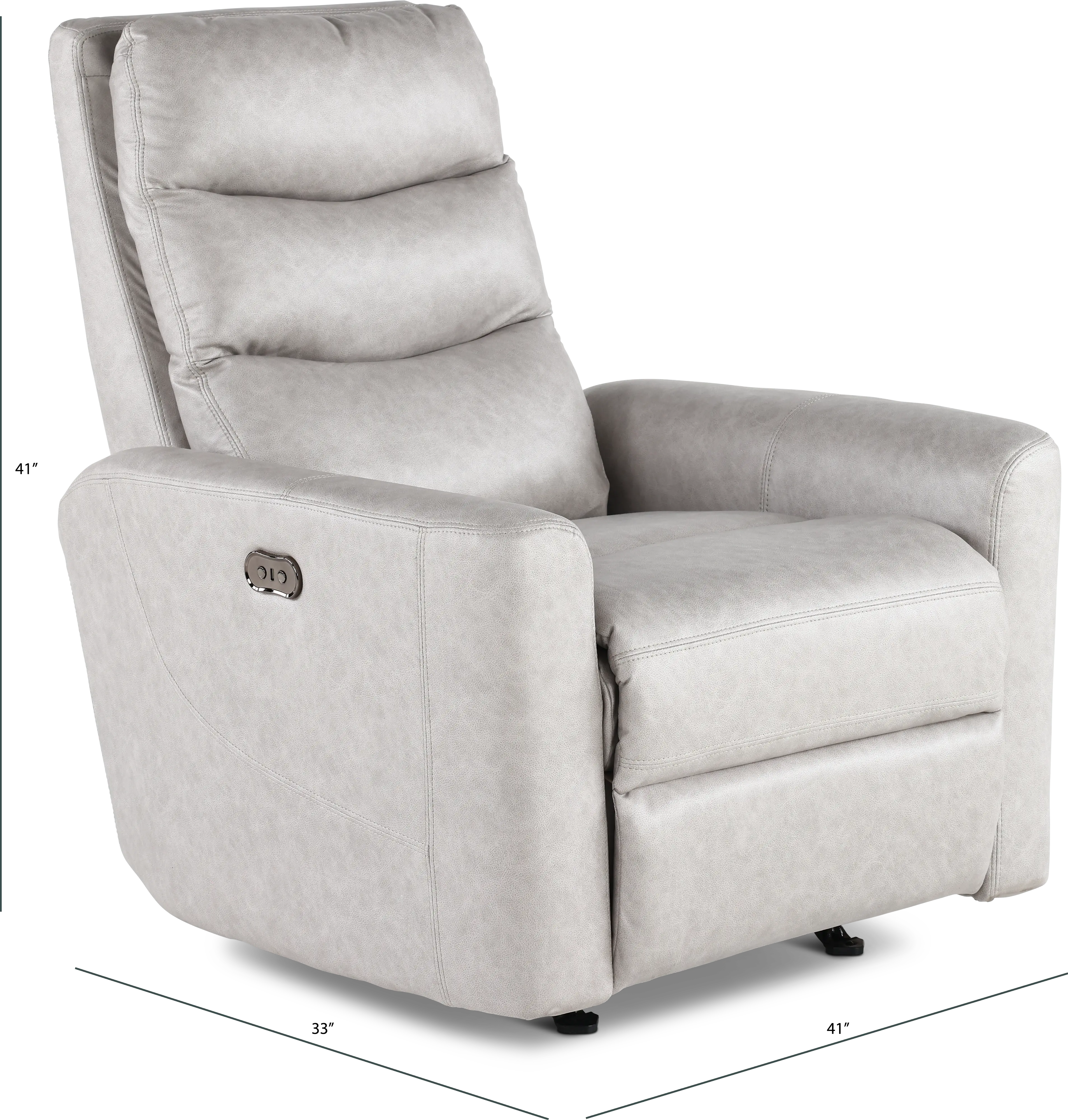 62620-2/1419-18 Jet Silver Power Rocker Recliner-3