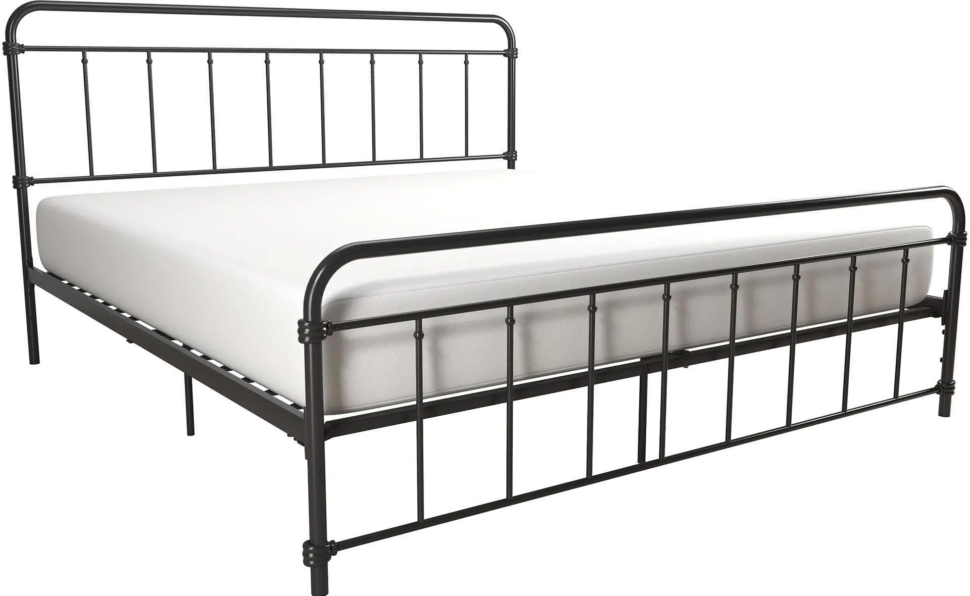 Wallace Black Metal King Platform Bed-4