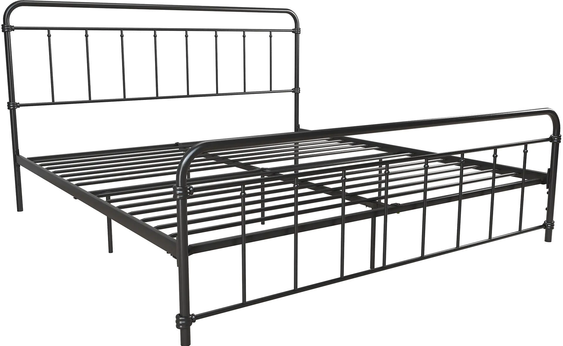 Wallace Black Metal King Platform Bed-1