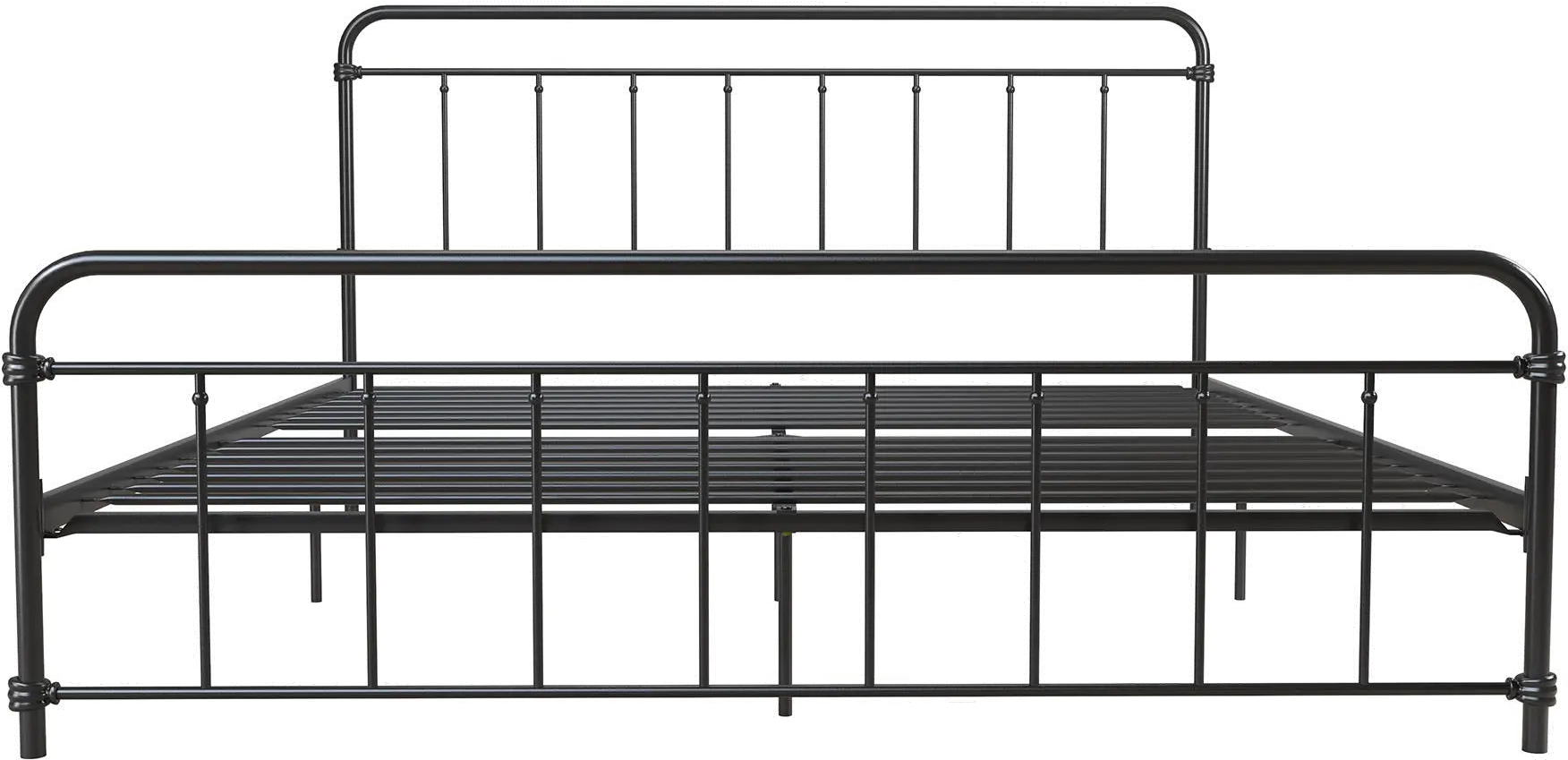 Wallace Black Metal King Platform Bed-5