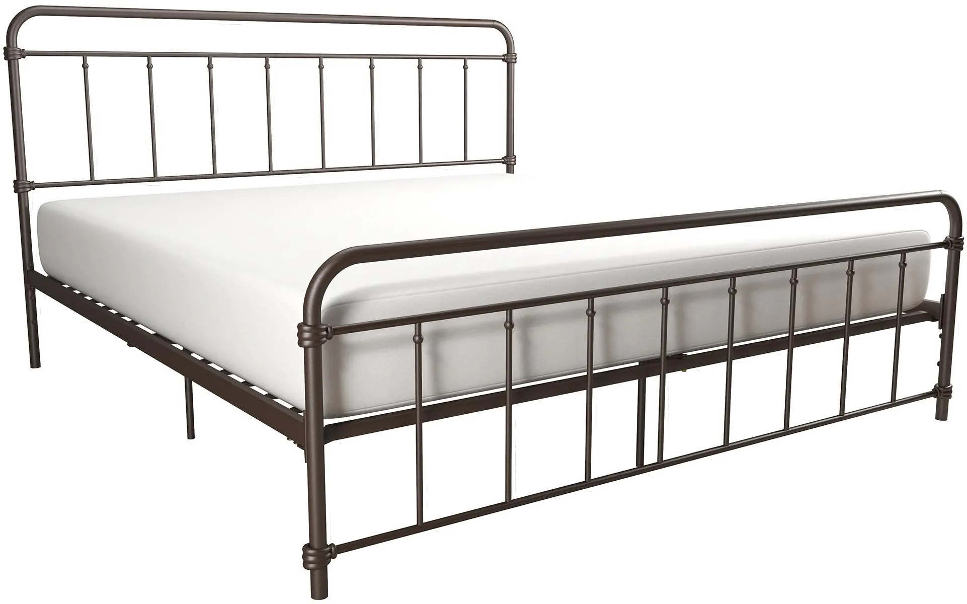 Wallace Bronze Metal King Platform Bed-4