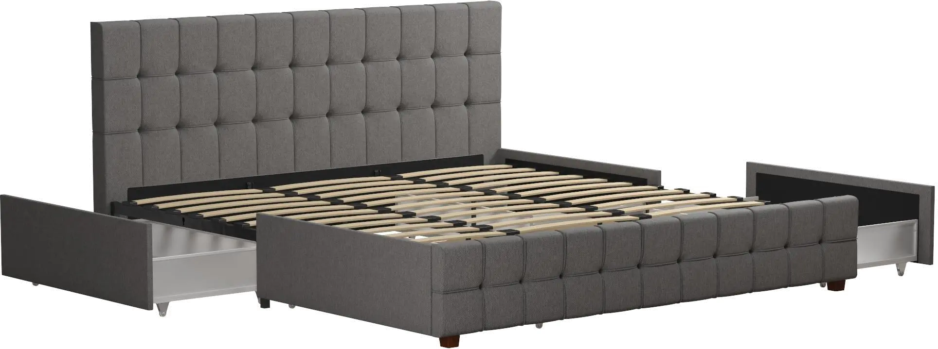 Elizabeth Gray King Upholstered Bed with Storage-6