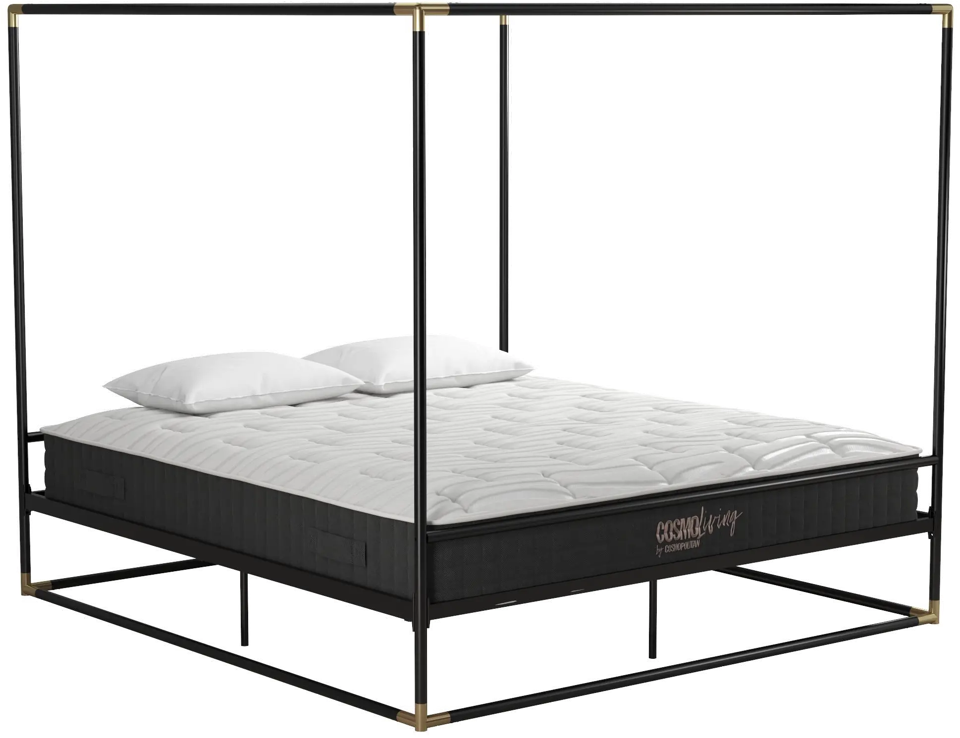 Celeste Canopy Black and Gold King Canopy Bed-1