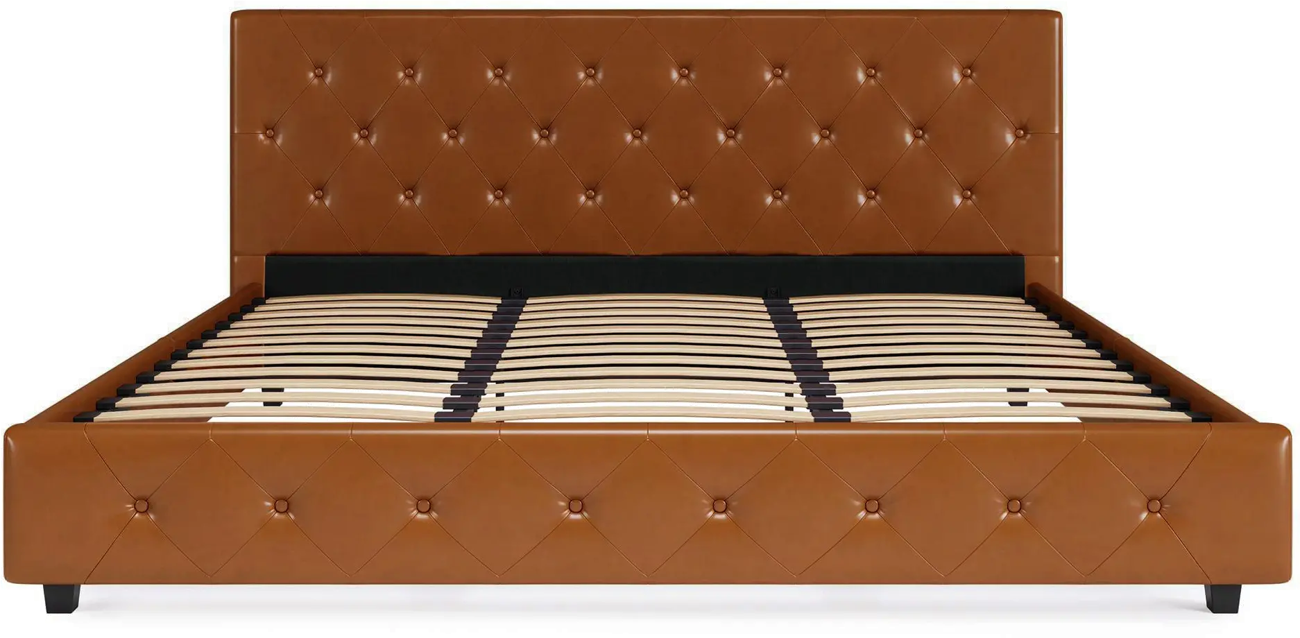Dana Camel Upholstered King Platform Bed-3
