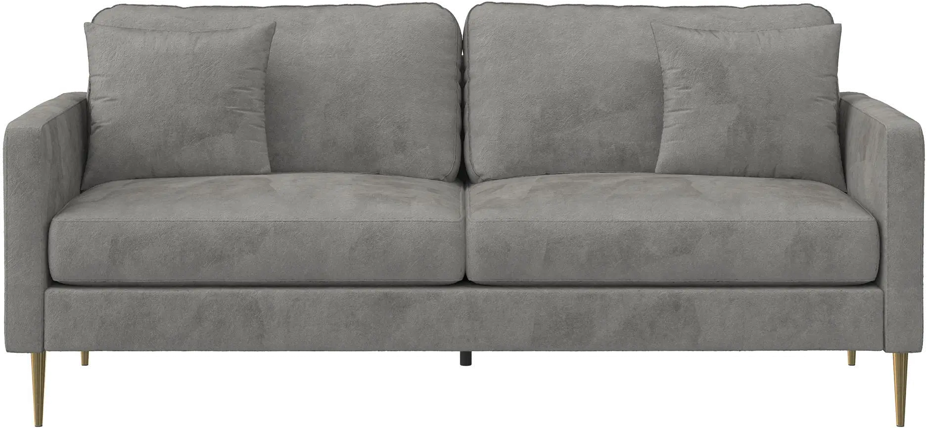 Highland Gray Velvet Sofa-2