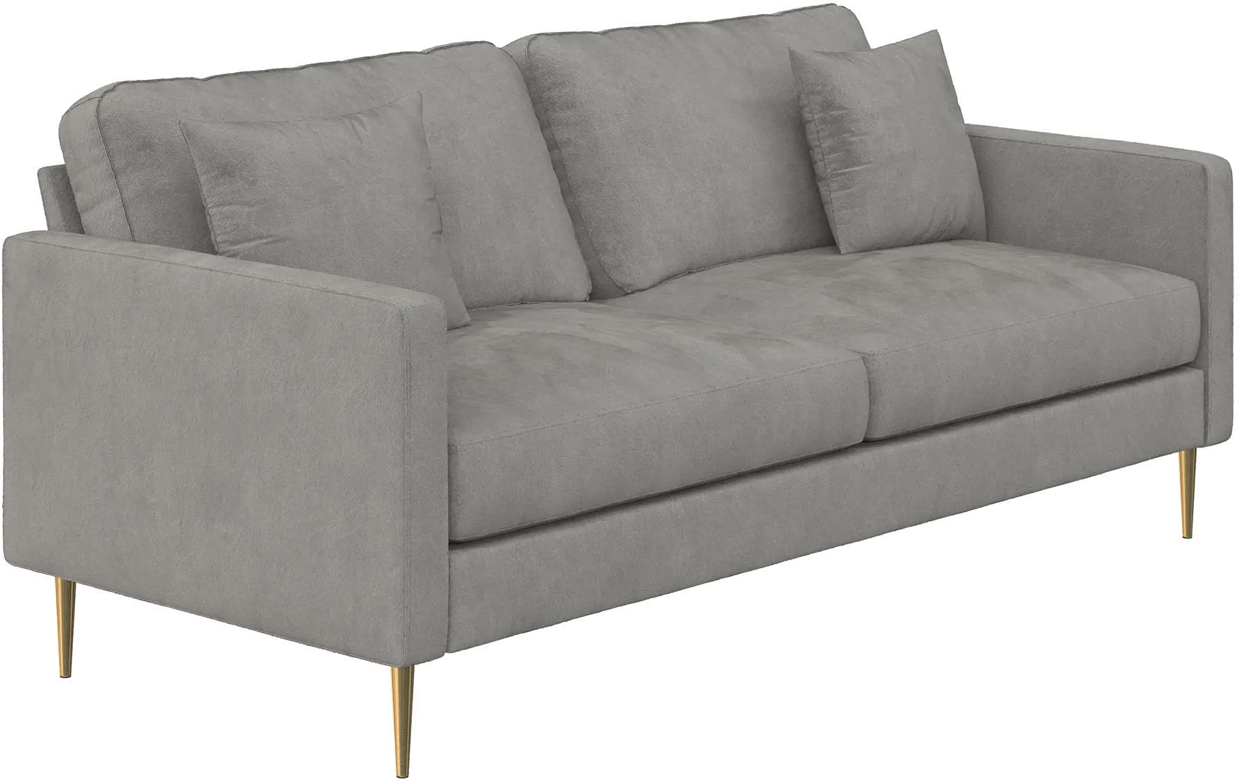 Highland Gray Velvet Sofa-3