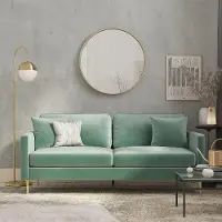 Highland Green Velvet Sofa
