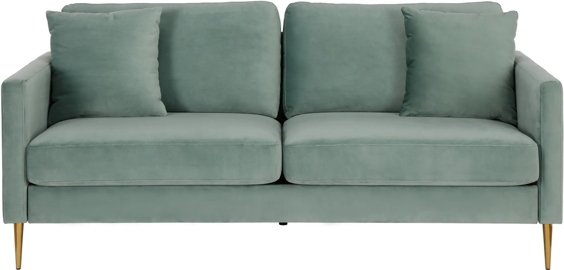 Highland Green Velvet Sofa-1