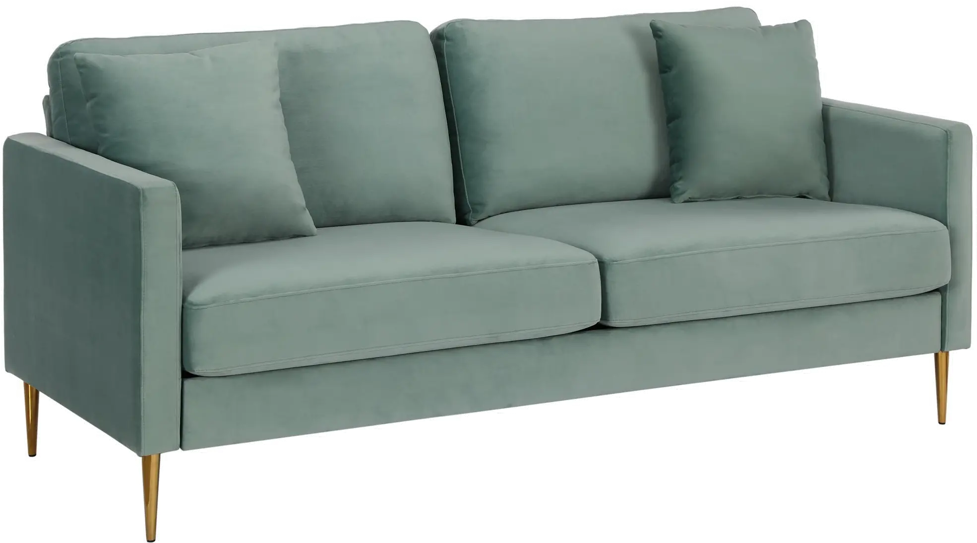 Highland Green Velvet Sofa-3