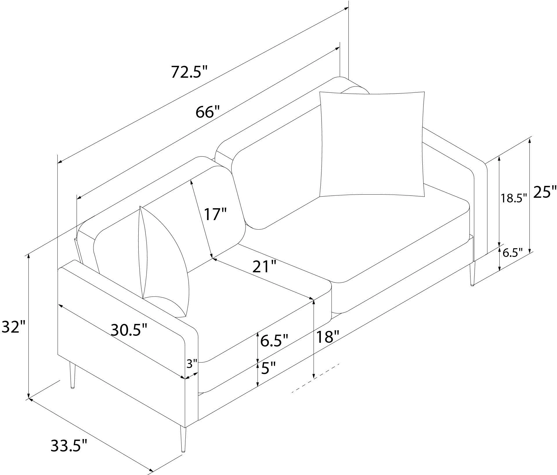 Highland Green Velvet Sofa-5
