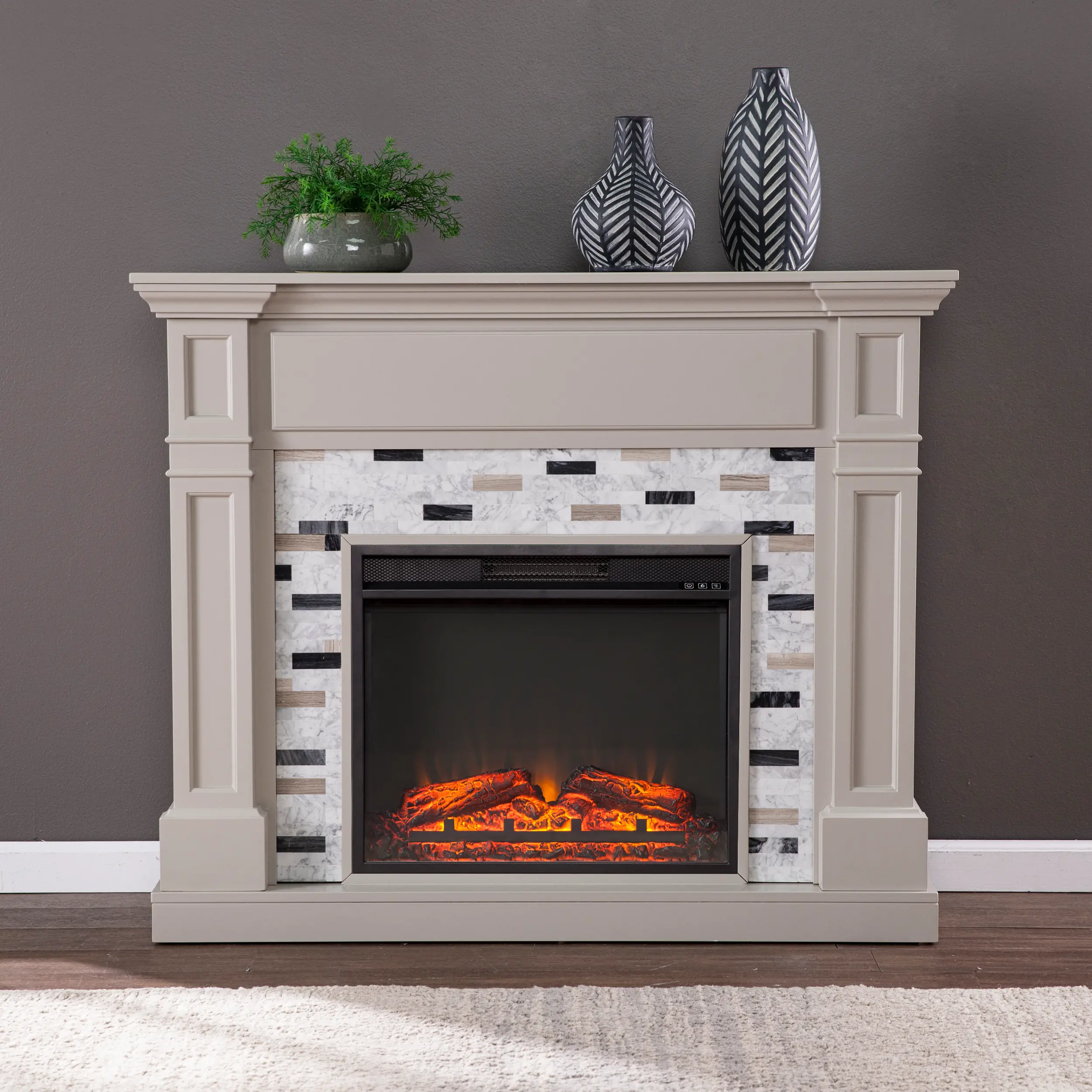 FP1096059 Birkover Gray and Marble Electric Fireplace-2