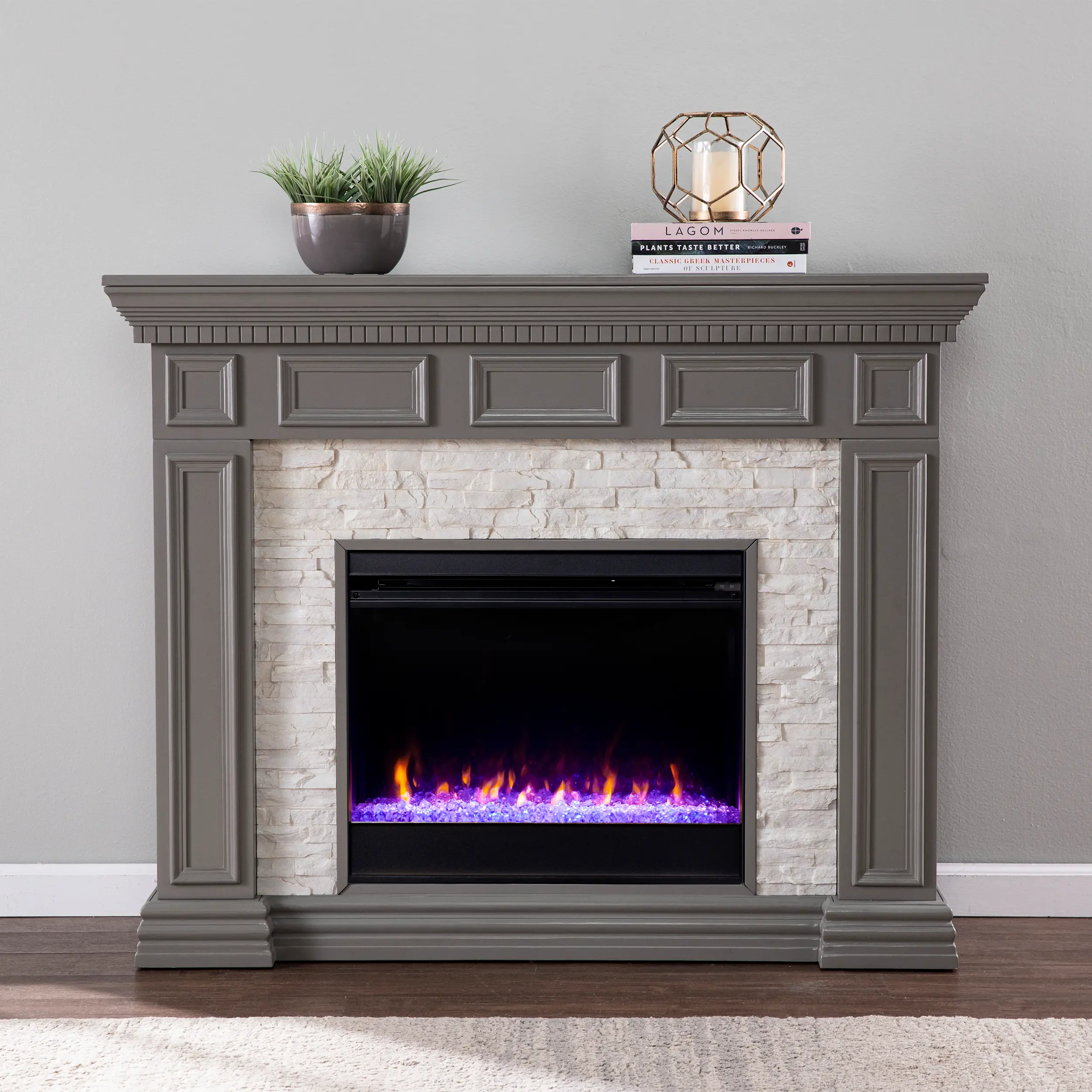 FC1095959 Dakesbury Gray Color Changing Fireplace-2