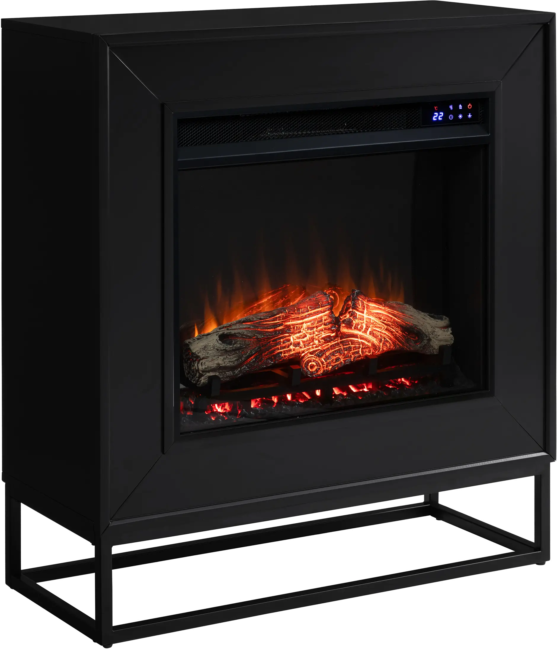 FR1063059 Frescan Black Touch Screen Electric Fireplace-1