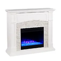 FC9362 Seneca White Color Changing Fireplace Mantel