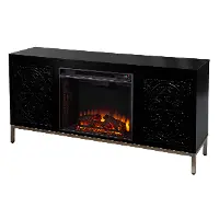 FE1154656 Winsterly Black Electric Fireplace TV Stand with Media Storage