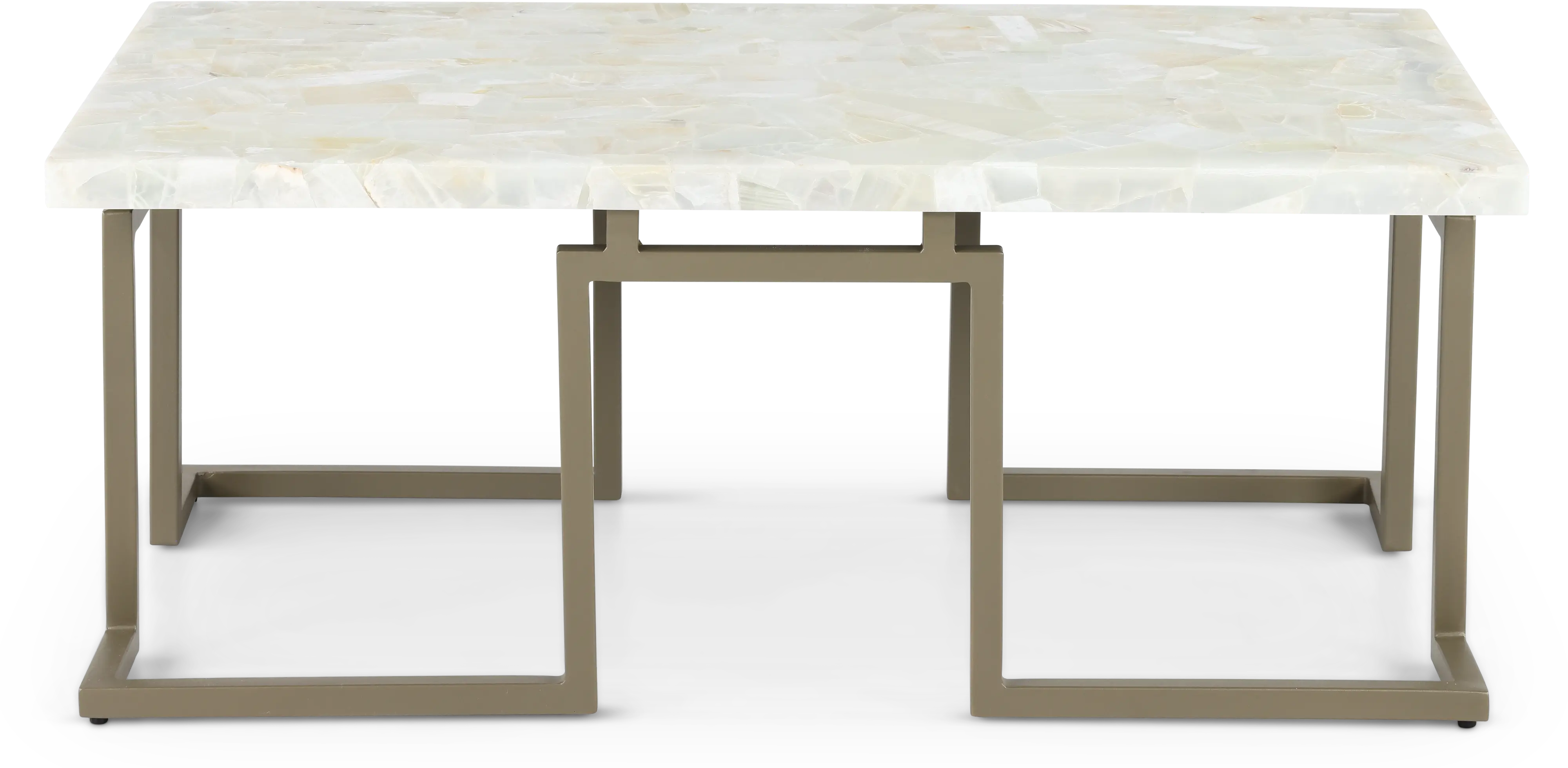 Manhattan Onyx and Gold Coffee Table-1