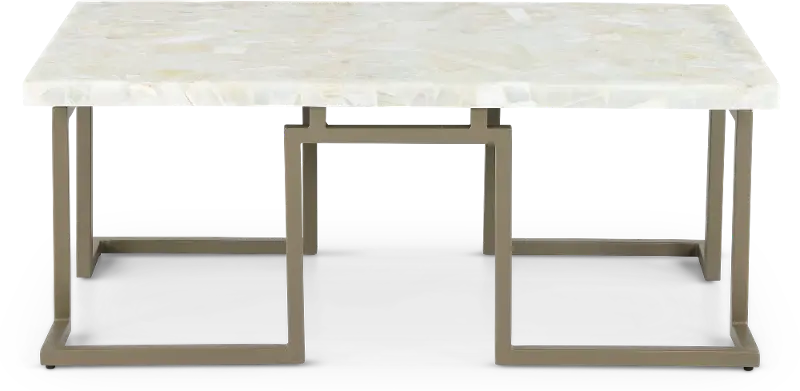 Manhattan Onyx and Gold Coffee Table