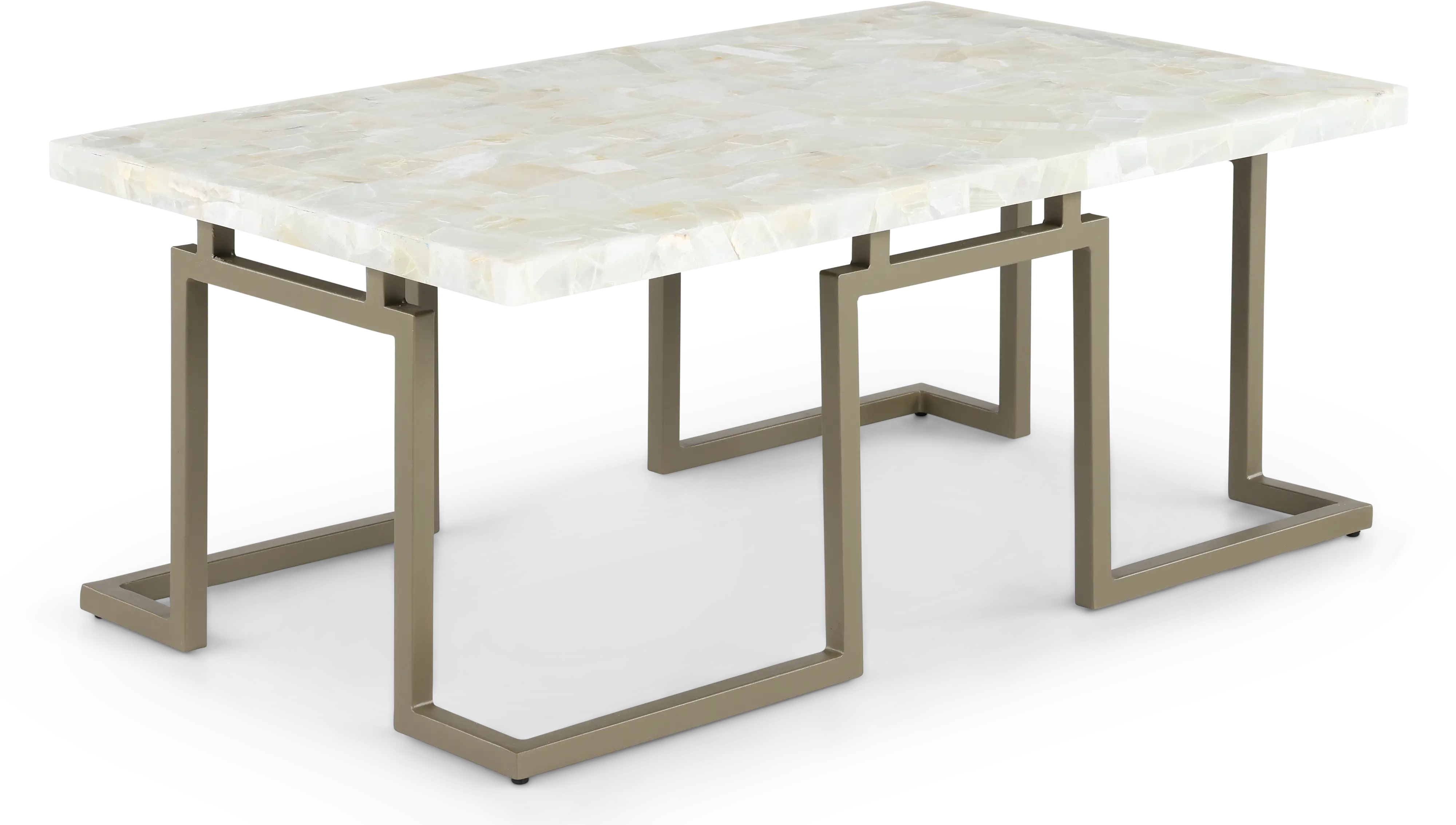 Manhattan Onyx and Gold Coffee Table-2