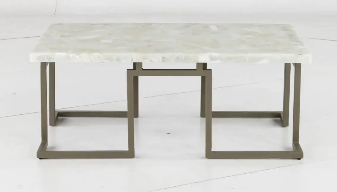 Manhattan Onyx and Gold Coffee Table-4