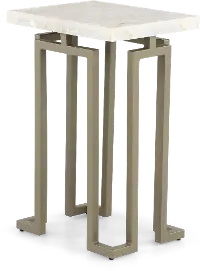 Manhattan Onyx and Gold Chairside Table