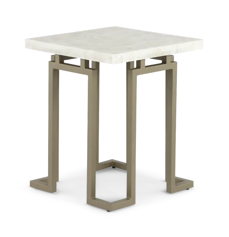 Manhattan Onyx and Gold End Table