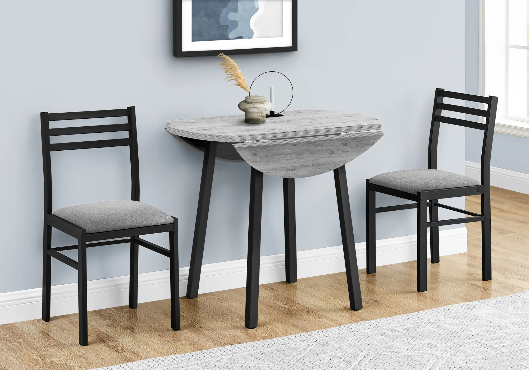 Hadley Gray 3 Piece Dining Set-2