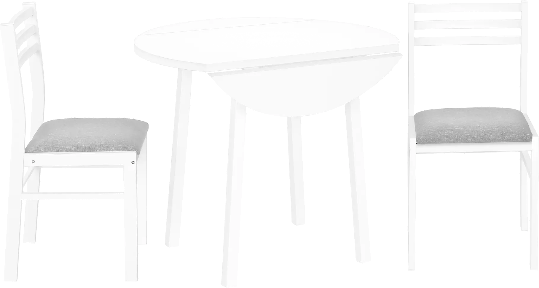 Hadley White 3 Piece Dining Set-1