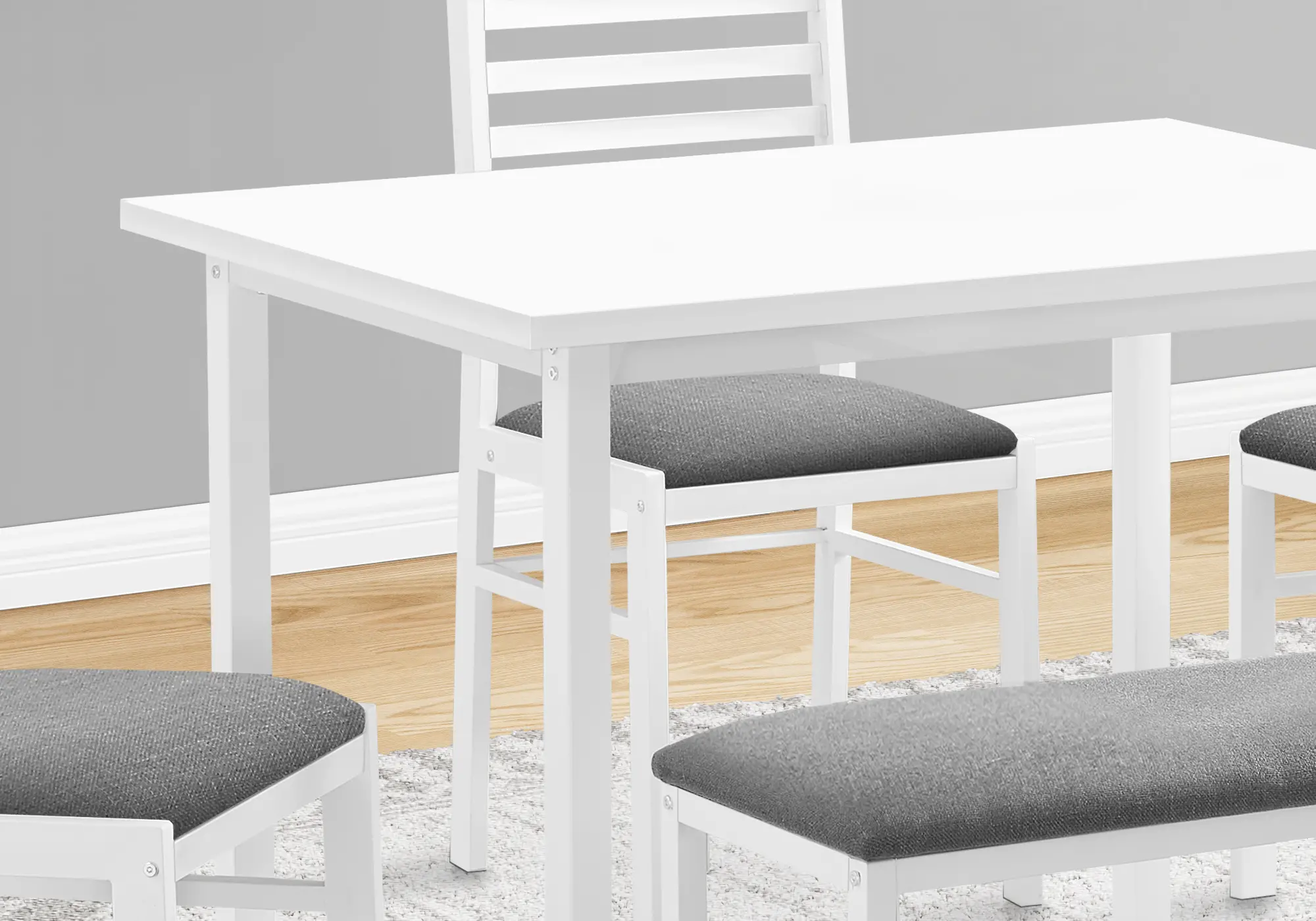 Hadley White 5 Piece Dining Set-3