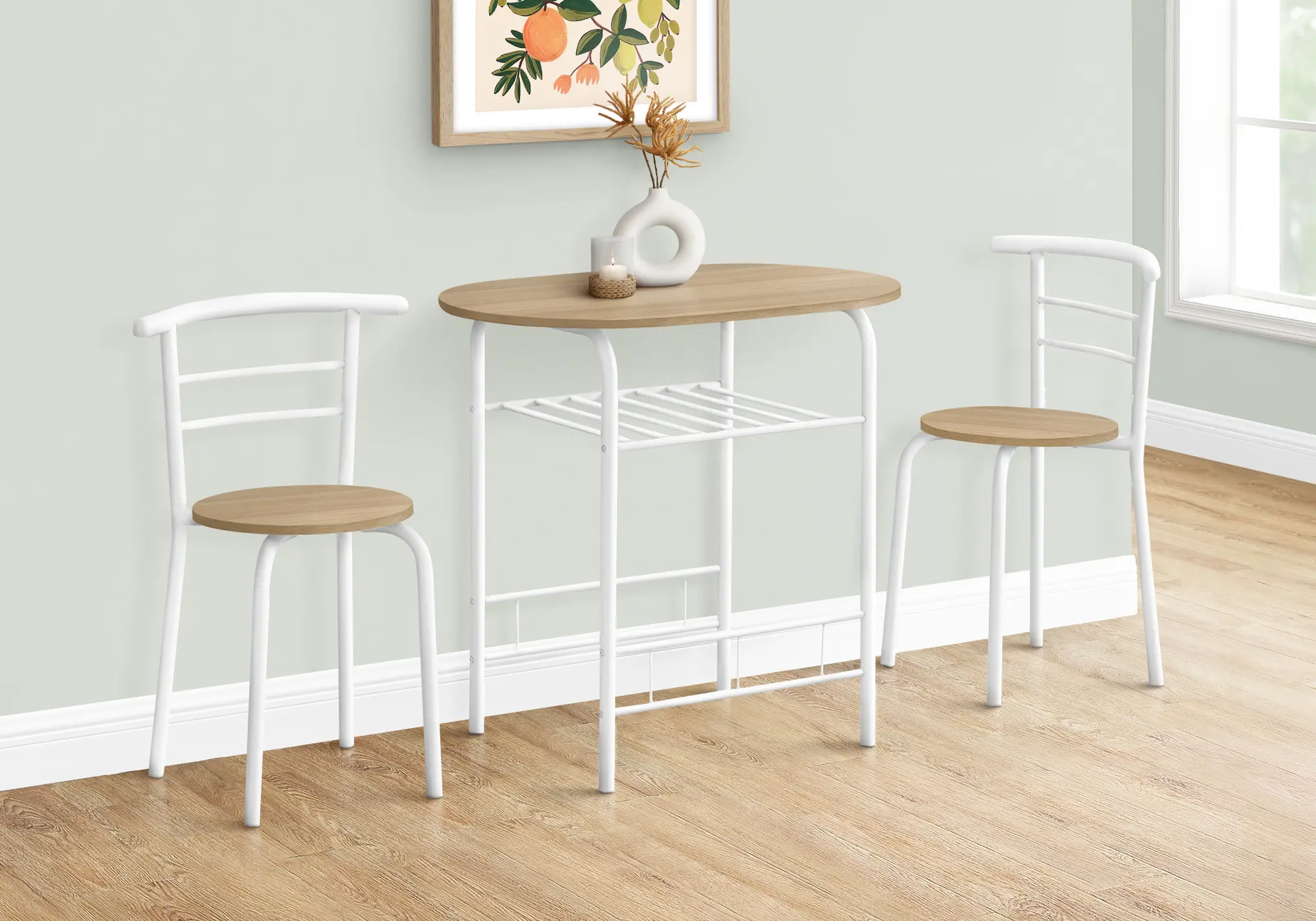 Avery Natural and White 3 Piece Dining Set-2
