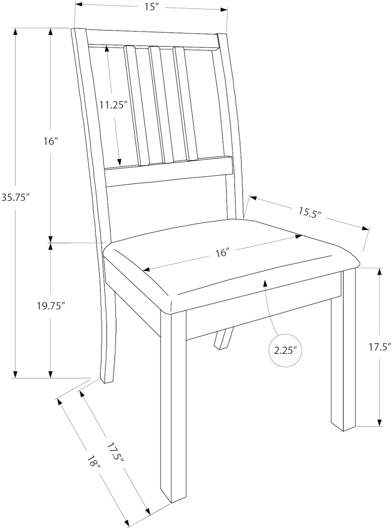 Laina Brown Dining Chair, Set of 2-7