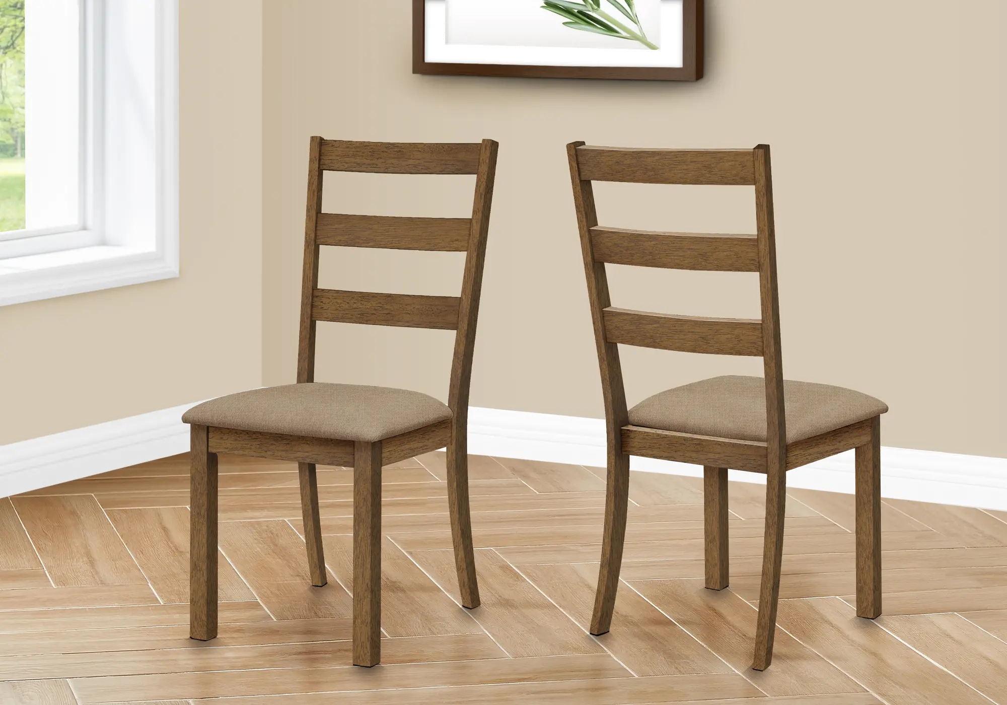 Malina Walnut Brown Dining Chair, Set of 2-2