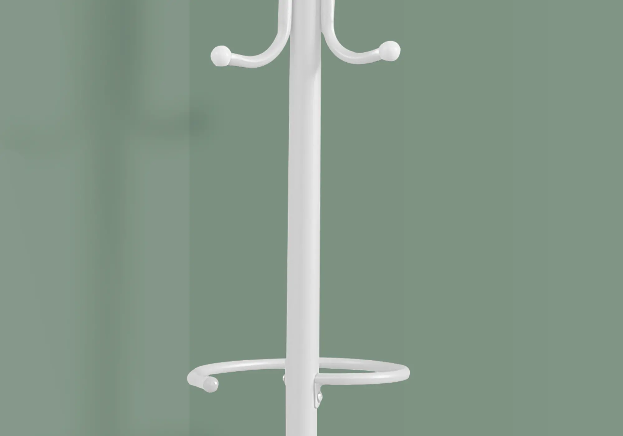 Reign White Metal Coat Rack Hall Tree-3