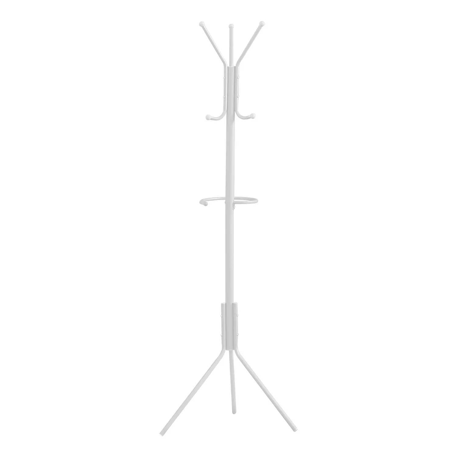 Reign White Metal Coat Rack Hall Tree-1