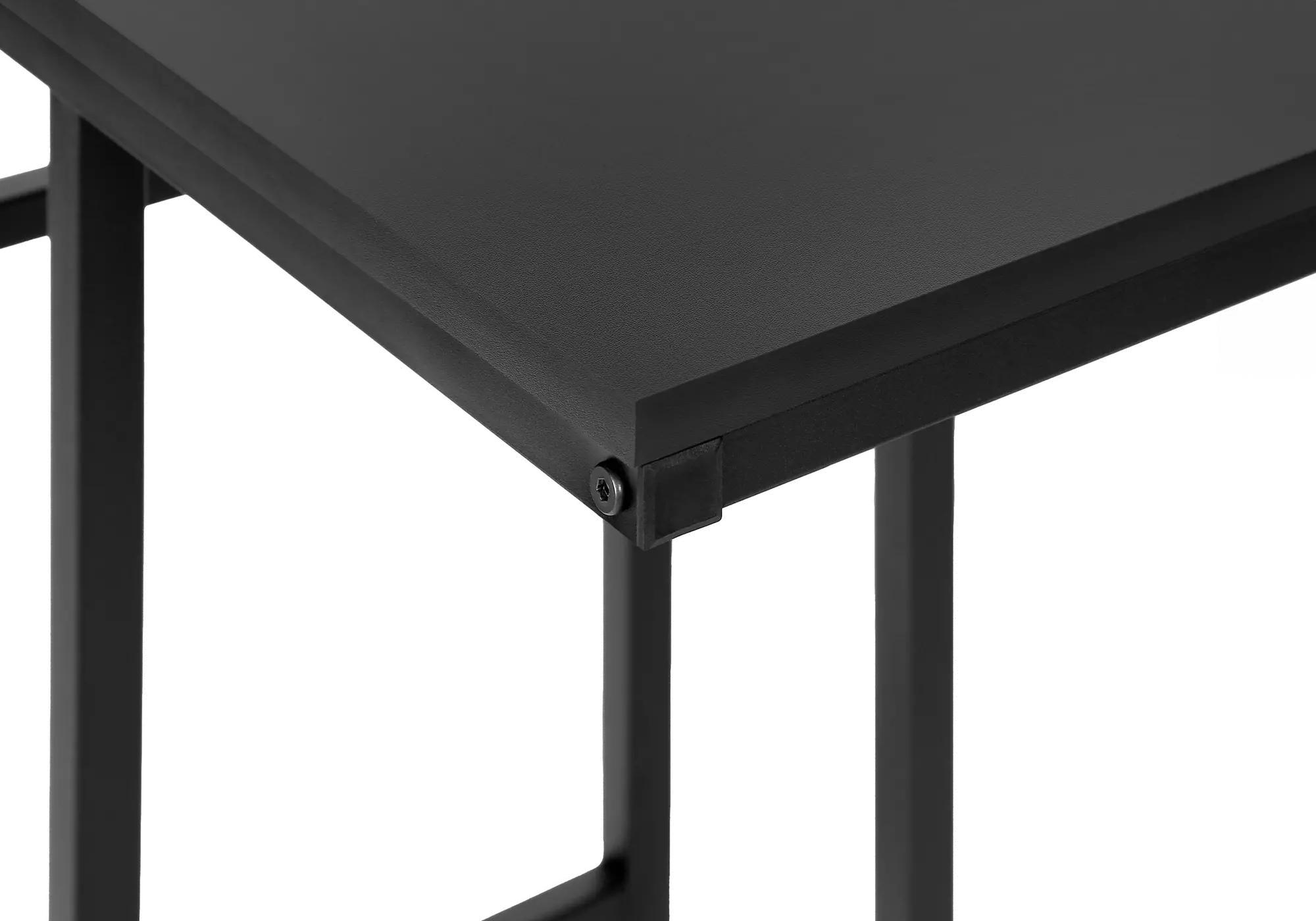Samantha Black Metal C-Shaped Accent Table-4