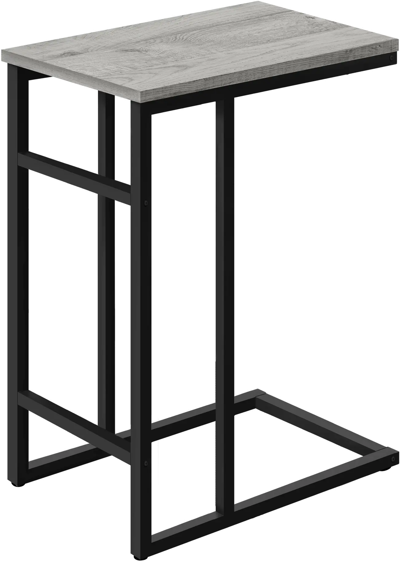 Samantha Gray and Black Metal C-Shaped Accent Table-1