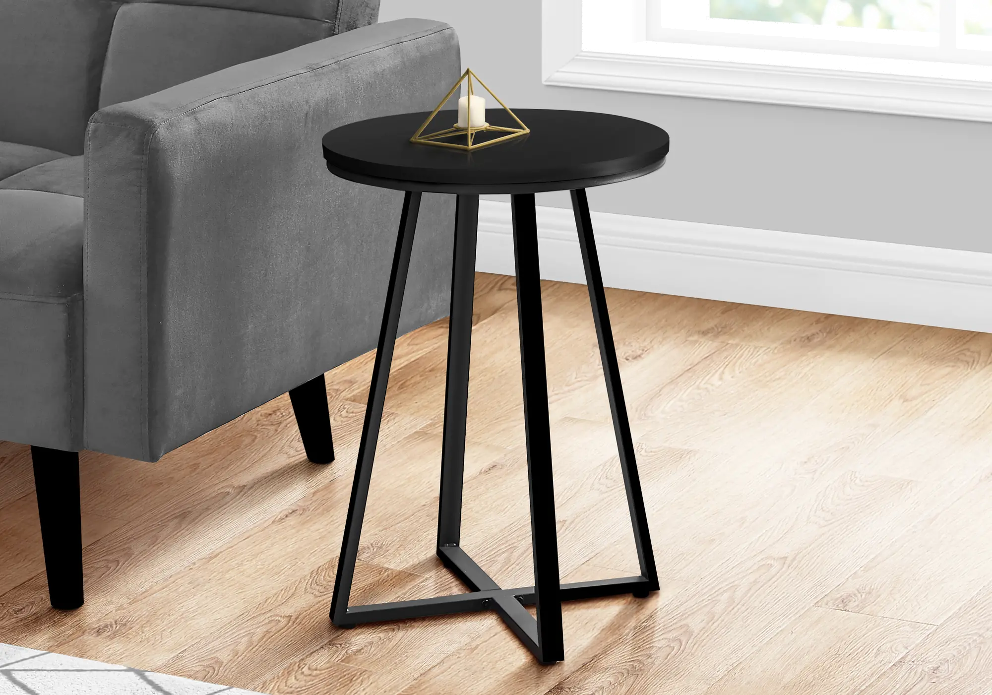 Elissa Black Round Side Table-2