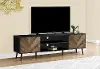 Heather Dark Brown and Black 72  TV Stand