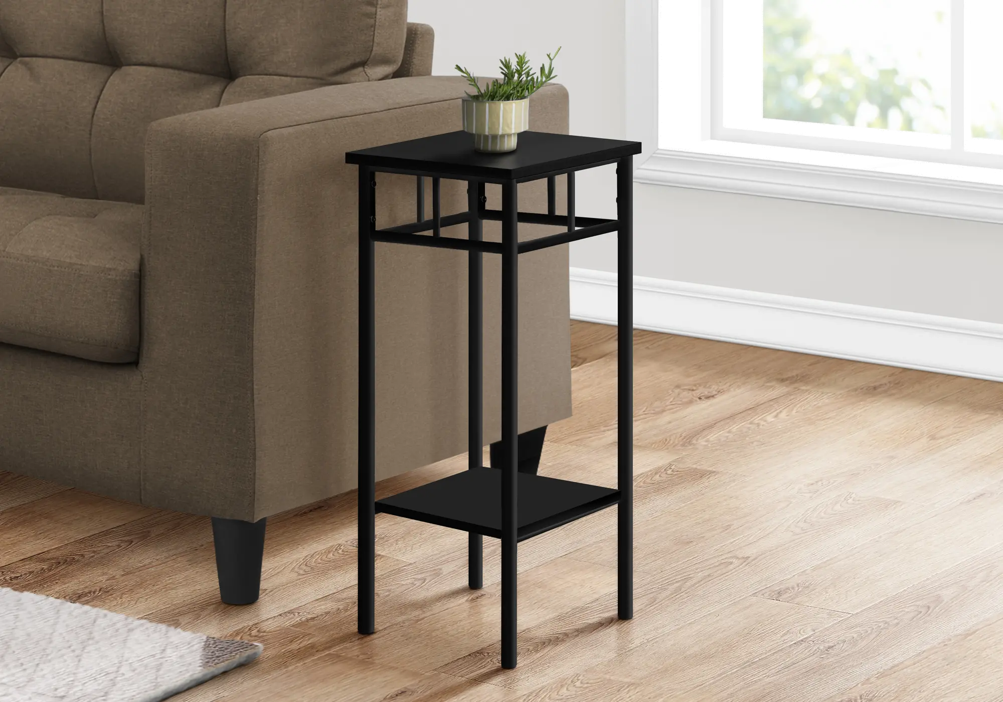 Belle Black Contemporary Accent Table-2