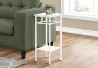 Belle White Contemporary Accent Table