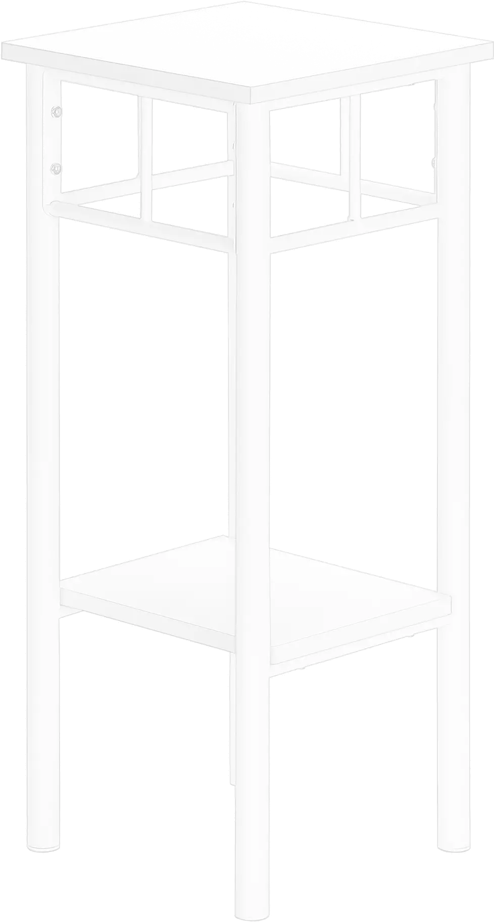Belle White Contemporary Accent Table-3