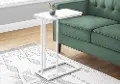 Eliza White Contemporary Accent Table