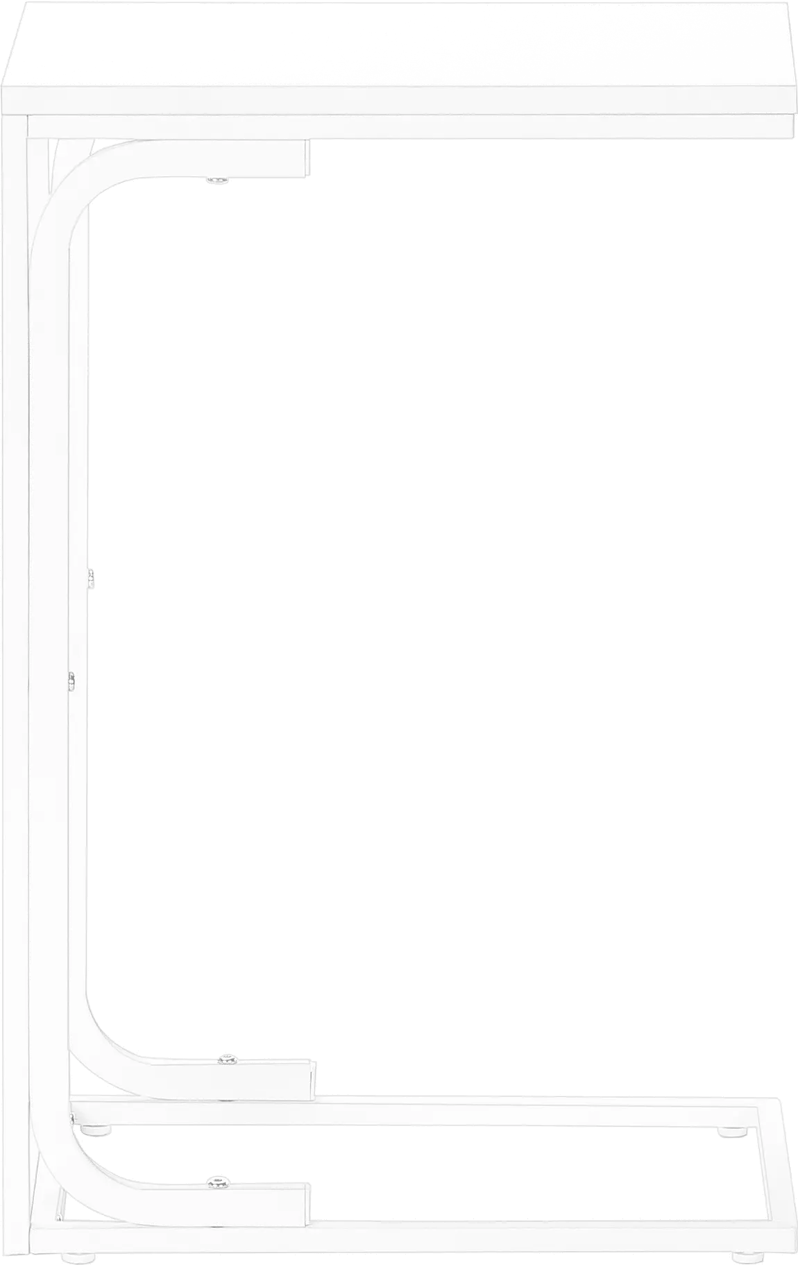 Aria White Contemporary Accent Table-1