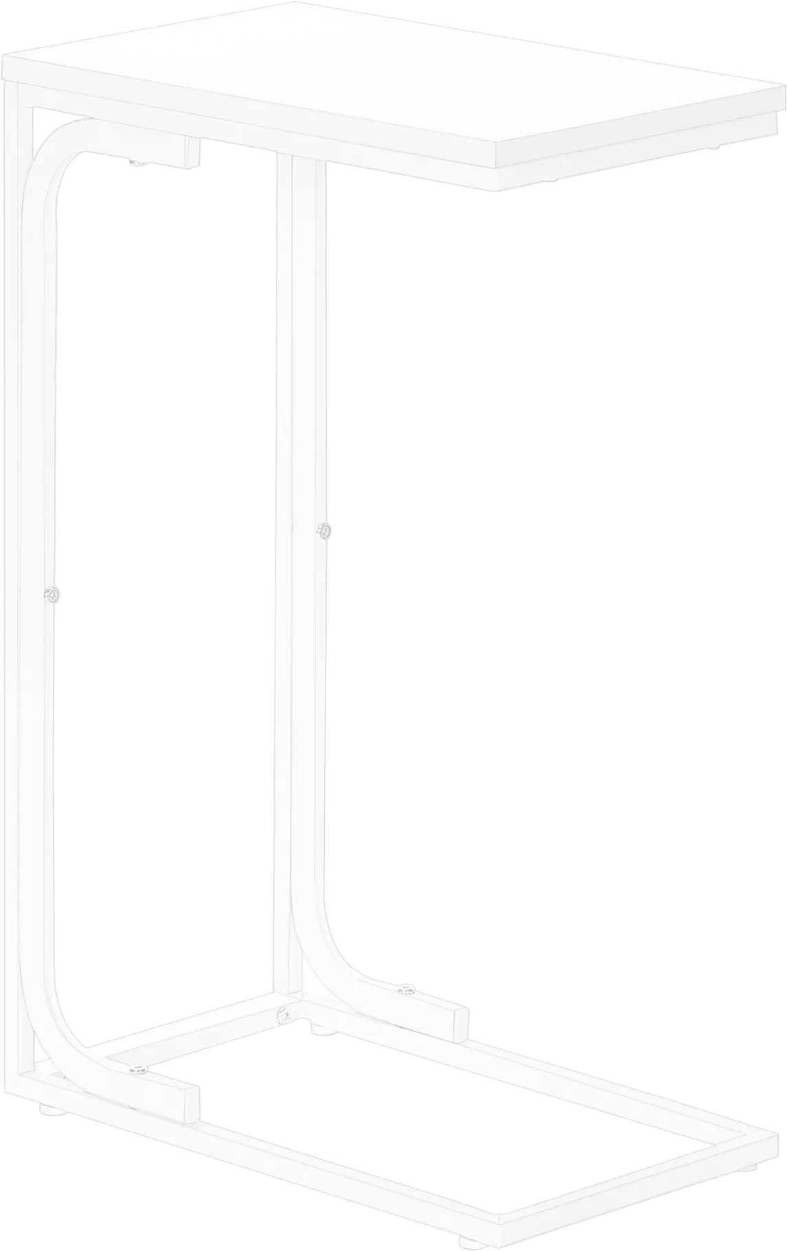 Aria White Contemporary Accent Table-3