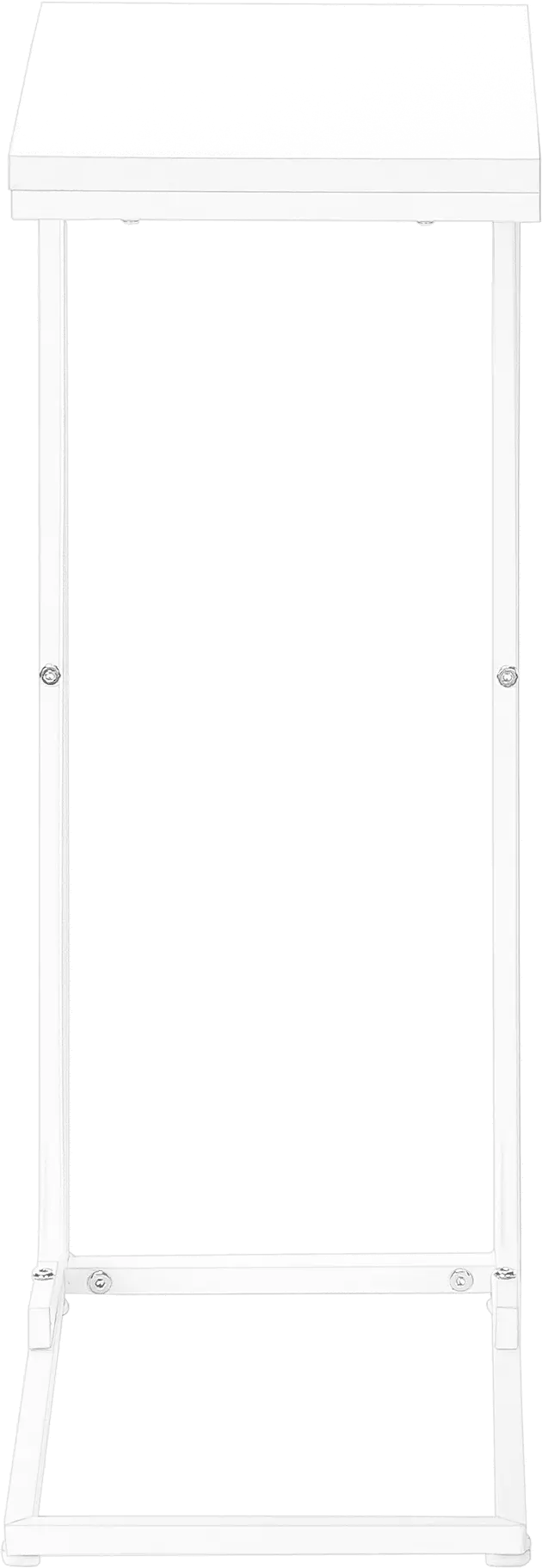 Aria White Contemporary Accent Table-7