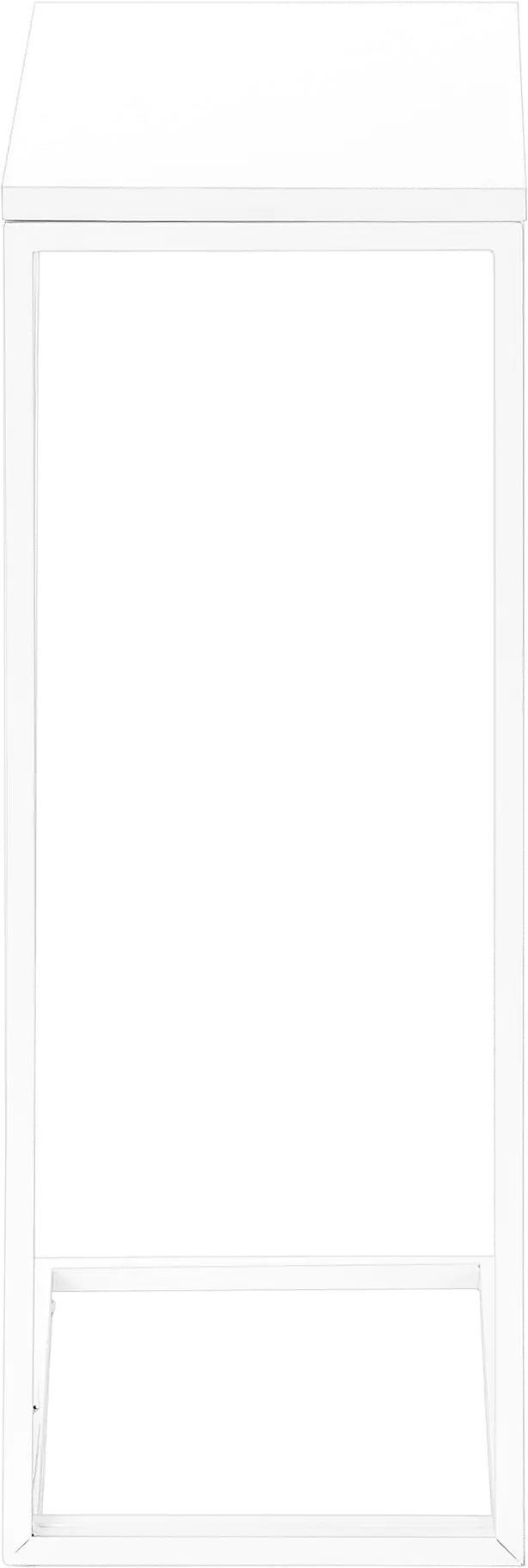 Aria White Contemporary Accent Table-8