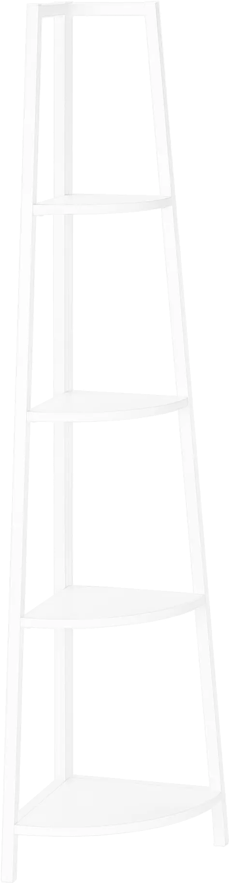 Connor 60-Inch White Corner Bookshelf-3