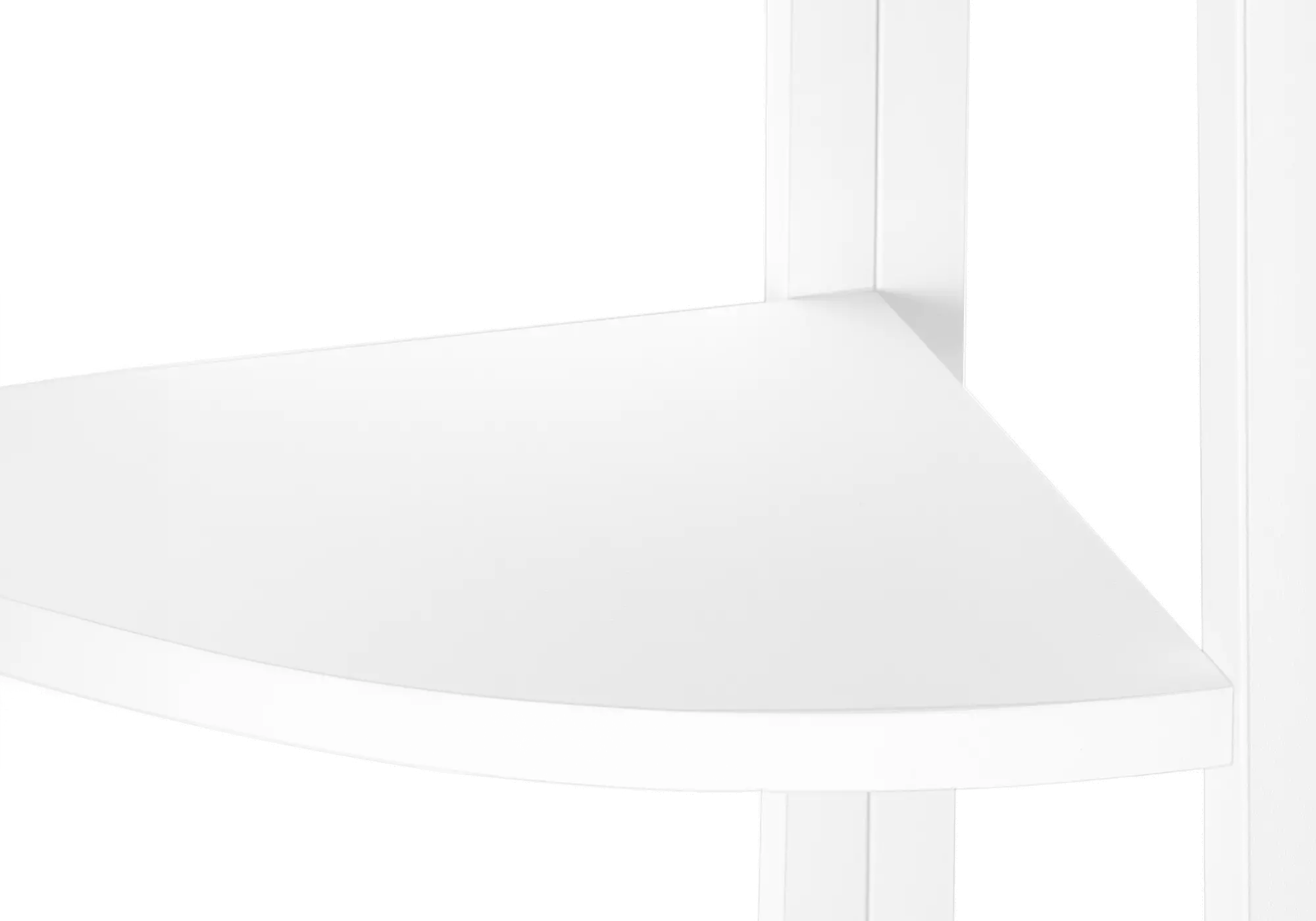Connor 60-Inch White Corner Bookshelf-5