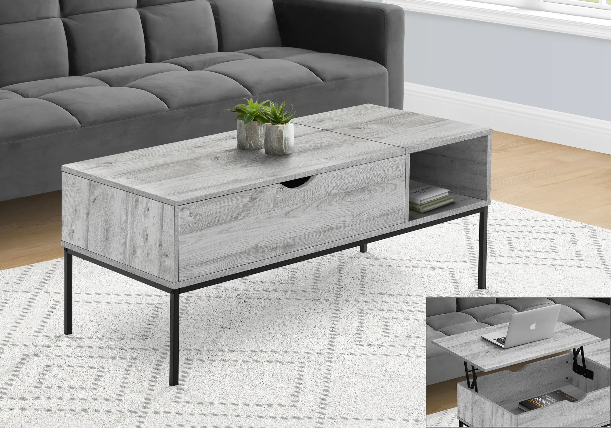Landon Gray Lift-Top Coffee Table-2