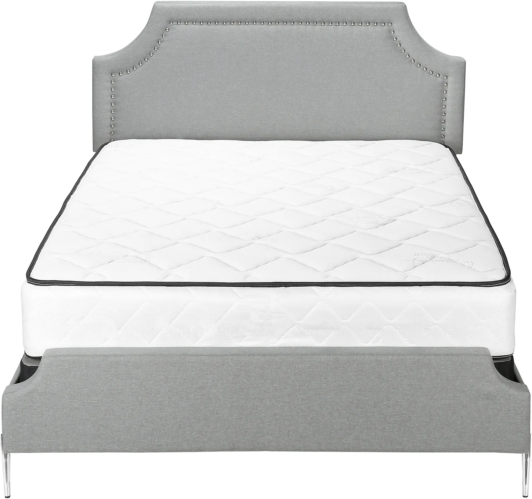 Liza Gray Queen Upholstered Bed-3